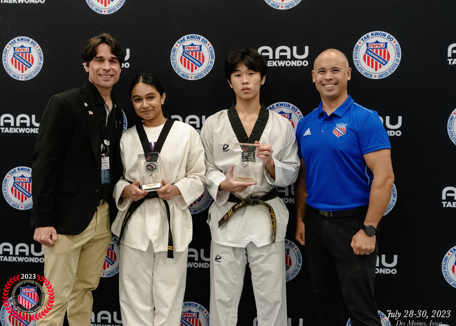 Siona with coaches and fellow award recipients.